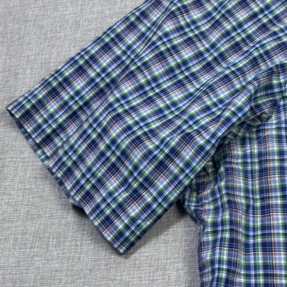 Ralph Lauren Button-Down Shirt Mens 2XL Multicolor Plaid Short Sleeve Cotton
